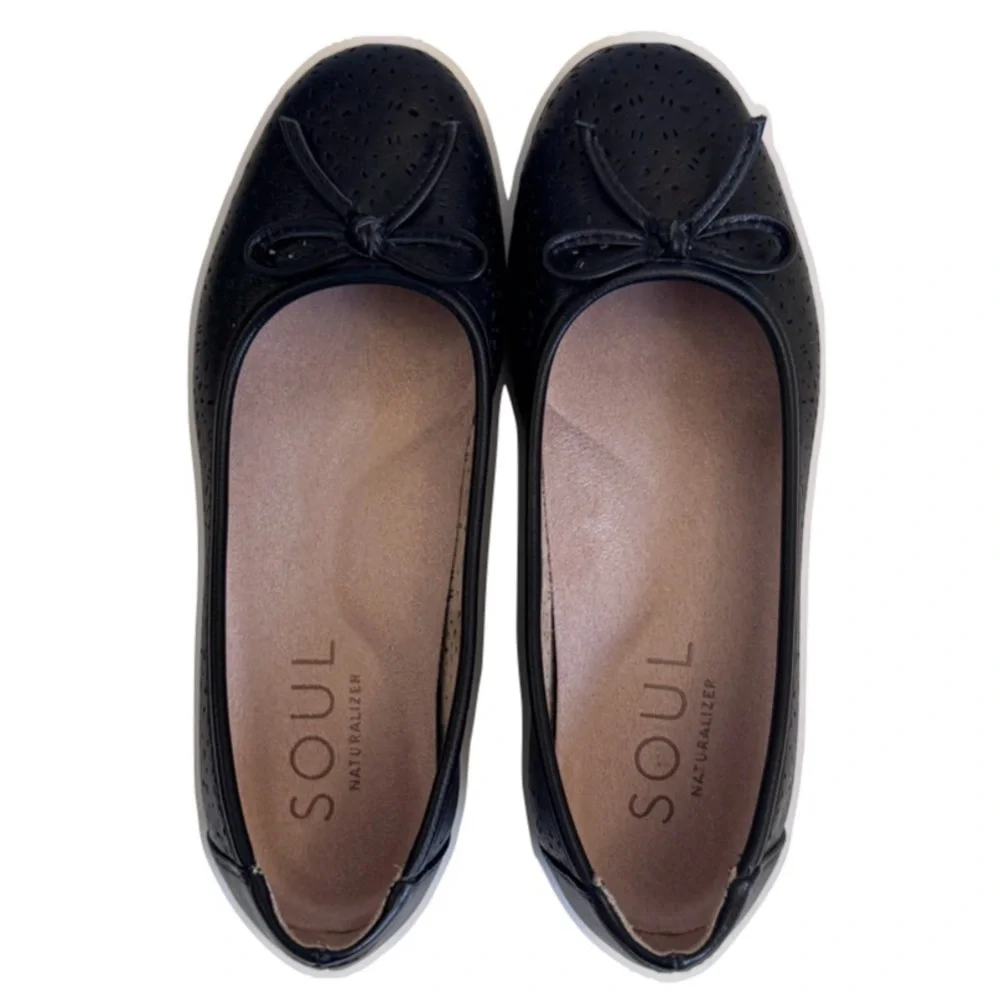 Naturalizer Natural Soul Magical Black Ballet Flats Size 6